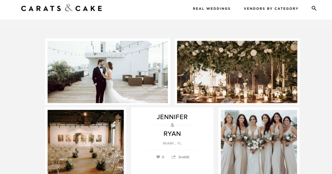 Featured in Carats and Cake our Romantic Beach Wedding