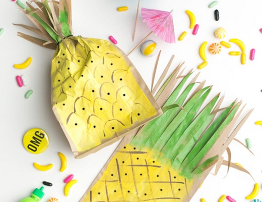DIY Pineapple Favor Bags