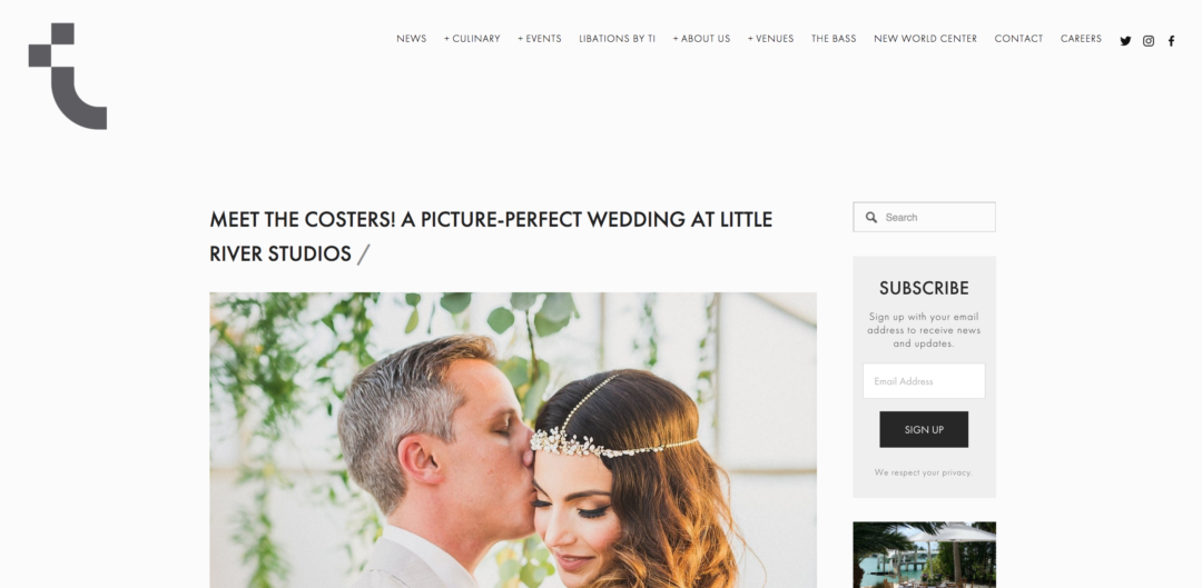 Featured on Thierrys Isambert Blog - Industrial Rustic Miami Wedding The Creatives Loft Miami & NYC Wedding Planning Studio