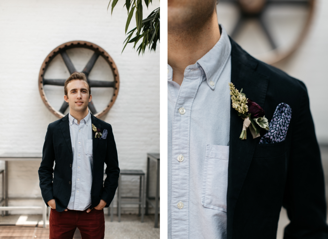 A romantic Industrial Elopement Wedding at The Foundry The Creatives Loft Wedding Planning Jean Laurent Gaudy Wedding Photographer 