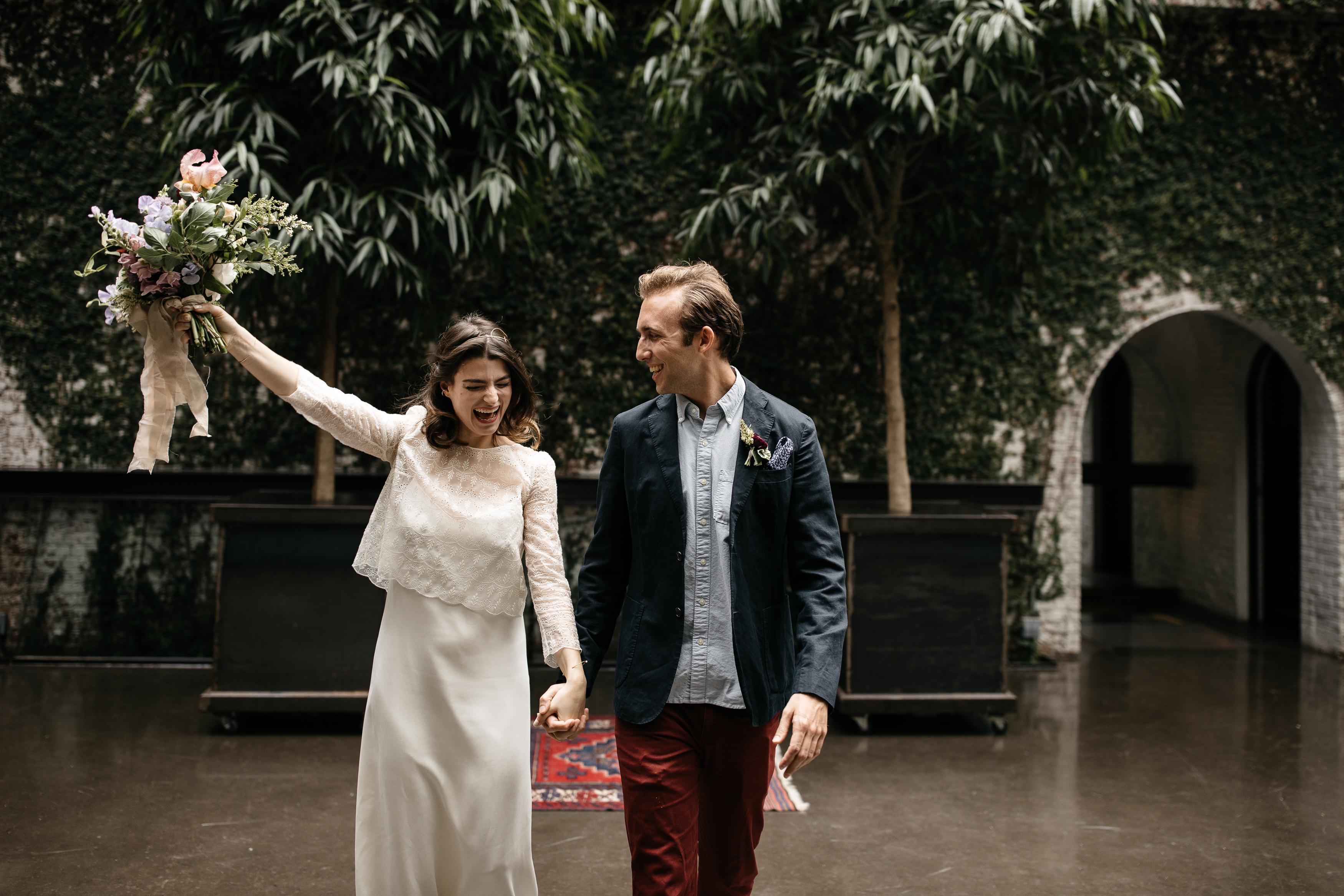 A romantic Industrial Elopement Wedding at The Foundry The Creatives Loft Wedding Planning Jean Laurent Gaudy Wedding Photographer 