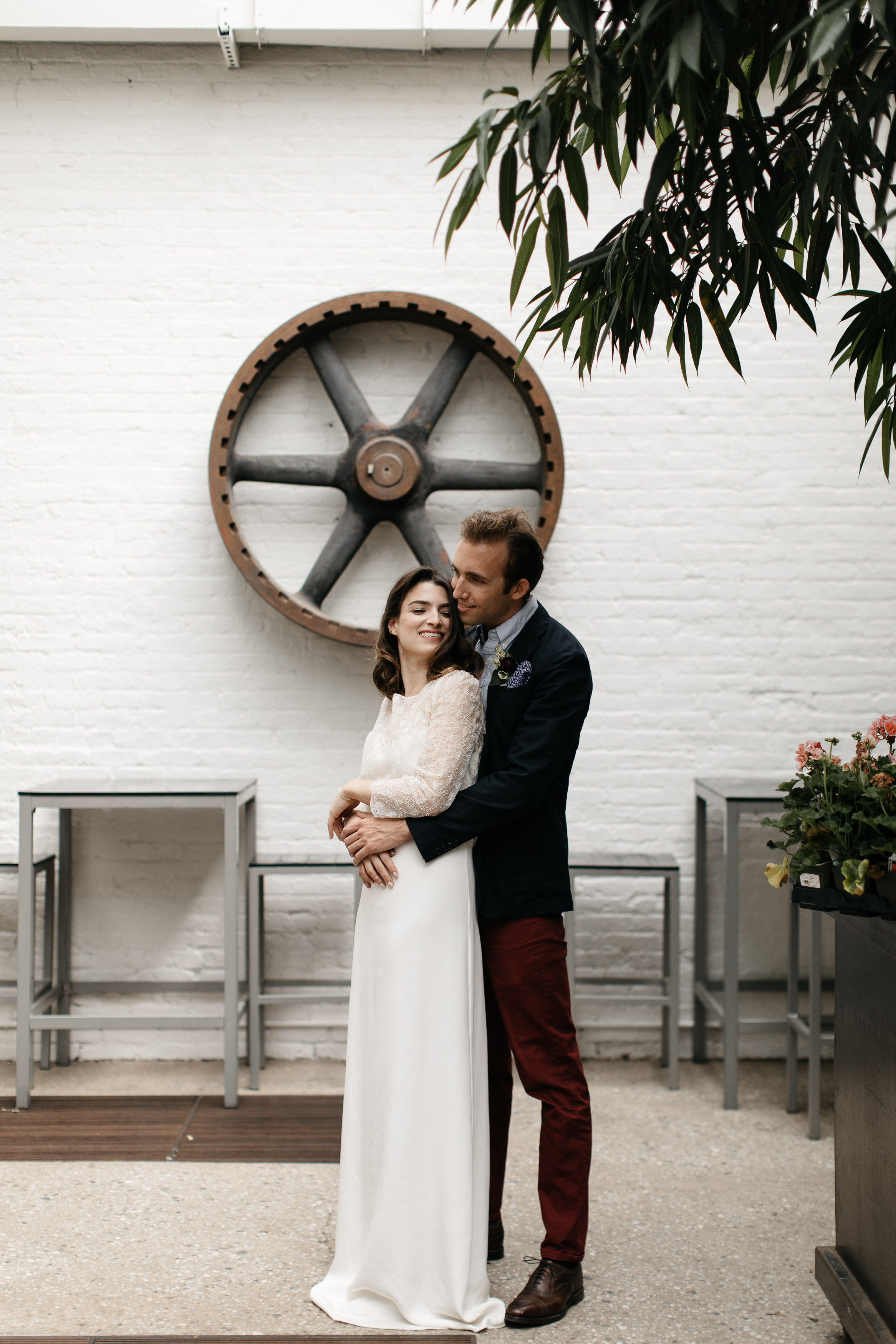 A romantic Industrial Elopement Wedding at The Foundry The Creatives Loft Wedding Planning Jean Laurent Gaudy Wedding Photographer