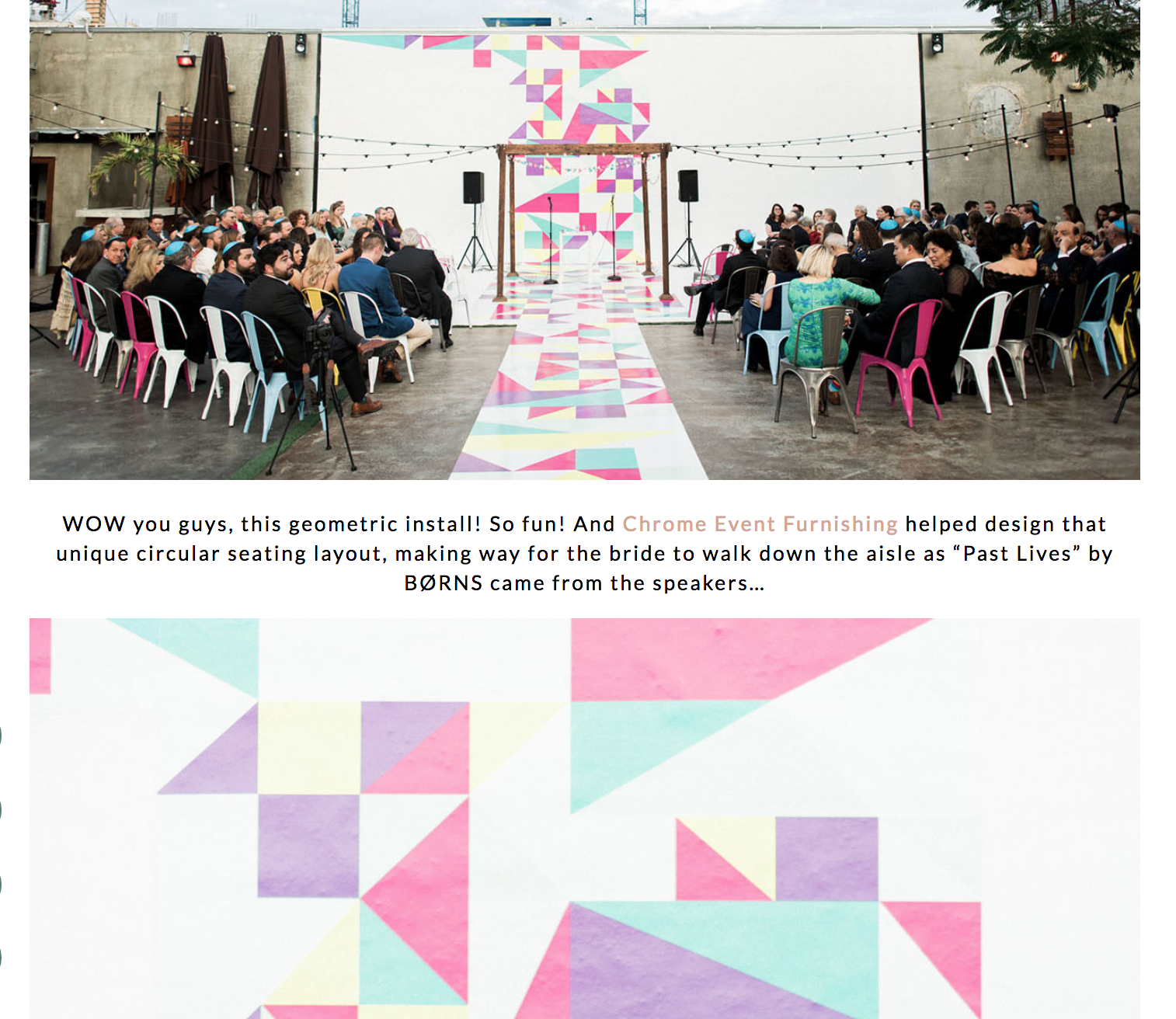 Featured on Green Wedding Shoes our Industrial Colorful Wedding The Creatives Loft Wedding Planning Studio