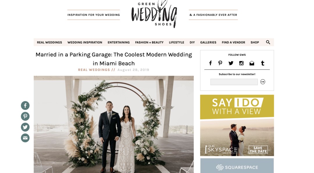 Featured On Green Wedding Shoes Our Parking Garage Wedding