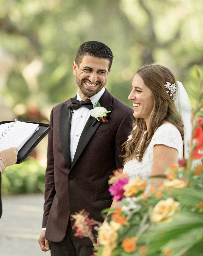 A unique Vizcaya Museum Wedding in Miami The Creatives Loft Weddings Miami couple at ceremony