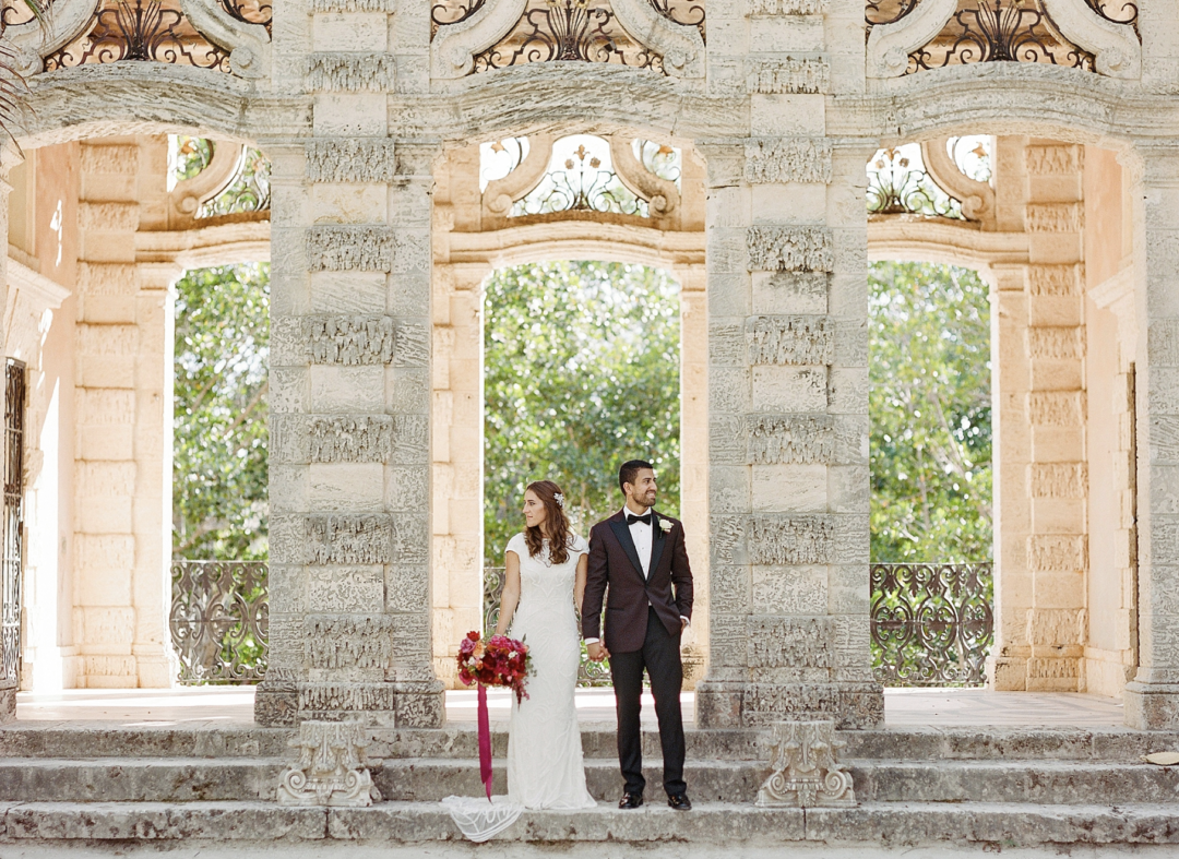 A unique Vizcaya Museum Wedding in Miami The Creatives Loft Weddings Miami Couple at the Garden Mount