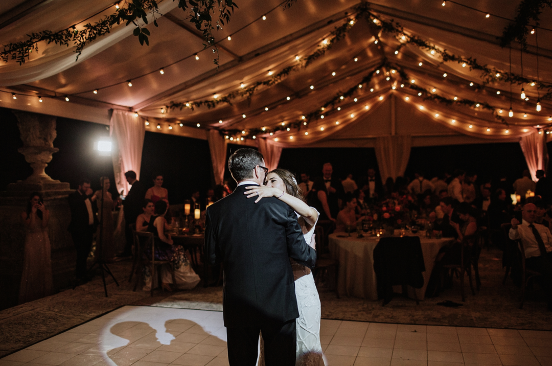 A unique Vizcaya Museum Wedding in Miami The Creatives Loft Weddings Miami bride dancing with her dad