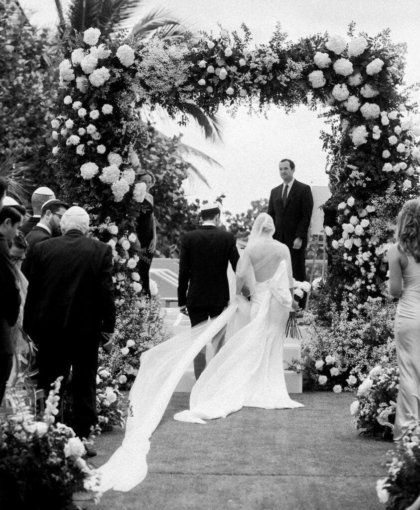 Couple in front of the altar